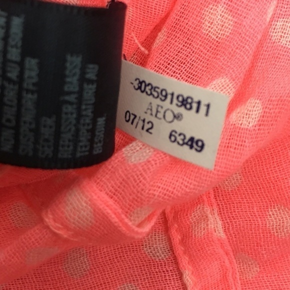 AMERICAN EAGLE Scarf Infinity Dots Neon Southwestern Embroidered Fringe Tassel - Picture 8 of 16